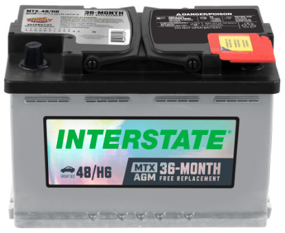 Imagen de BATERIA INTERSTATE AGM 48H6 CCA760 -/+